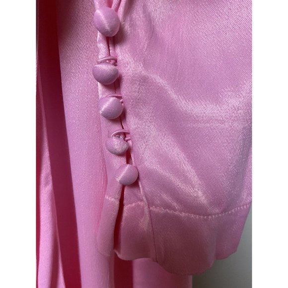 ROTATE Samantha Belted Satin Wrap Dress In Pink size 2 - Picture 9 of 12